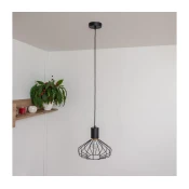 Luster na lanku SOLANO 1xE27/15W/230V crna/zlatna