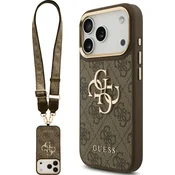 Guess OVITEK GUESS 4G VELIK KLASIČNI LOGO VELIK PAŠČEK S KOVINSKIMI GUMBMI ZA IPHONE 17 PRO