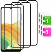 shumee 3x kaljeno steklo s polno pokrivnostjo za Samsung Galaxy A33 5G 5D