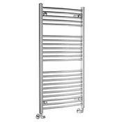 ALYA ukrivljen kopalniški radiator 600x1110mm, krom - Chrome - 600x1110 mm - Aqualine - ALYA - 24 - Jeklo - Oblika H - Oblika H - 600 - 1110 - 5.6 - 14