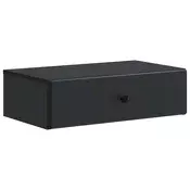 vidaXL Stenska stranska miza Črna 59 x 34,5 x 17 cm Inženirski les