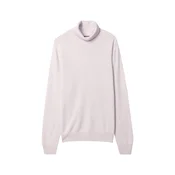 GOBI Cashmere Pulover Mens Essential Turtleneck Cashmere Sweater svetlo lila