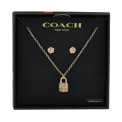 Set ogrlica i naušnice Coach 37541360 Ružicasto zlato
