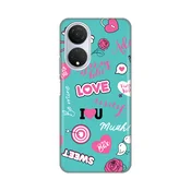 TELEMPIRE Silikonska maska za telefon Honor X7 Love tirkizna