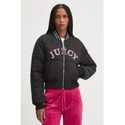 Bomber jakna Juicy Couture KELSEY PUFFER ženska, črna barva, JCOIJ224557