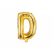 Balon iz folije črka D gold za praznovanje