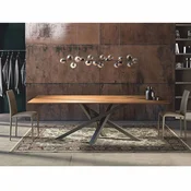 Casa Padrino Luxury Dining Table Brown/Gray 220 cm - Luxury Dining Room Furniture