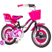 LITTLE HEART 16” DECIJA BICIKLA CRNO ROZA