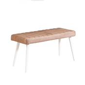 Hanah Home HANAH HOME Stormi Bench - White, Stone klop, (20864608)