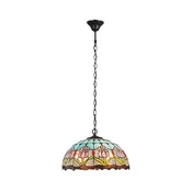 Brilagi - Tiffany vitražni luster na lancu LORAS 2xE27/60W/230V