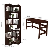 HANAH HOME Studijski sto i polica za knjige CPT4803 150