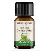 Natures Answer Sweet Basil Essential Oil, Sladka bazilika, eterično olje, ORGANSKO, 15 ml