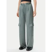 HUGO Hlače iz tkanine Hanira-1 50530080 Zelena Relaxed Fit