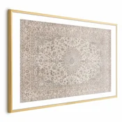 shumee Plakat - Peščena preproga - obrabljena perzijska preproga z bogatimi dekorativnimi motivi