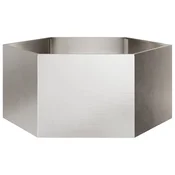 Vidaxl Vrtno korito šestkotnik 104x90x45 cm nerjavno jeklo