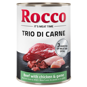 Rocco Classic Trio di Carne - 24 x 400 g - Govedina, piletina i divljač