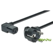 Napajalni kabel 220V EURO 2m -kotni črn Digitus
