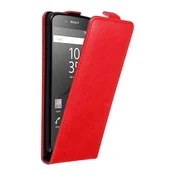 Cadorabo Cadorabo Ohišje, združljivo z Sony Xperia Z5 v rdeče jabolko - Zaščitni ovitek v obliki flipa z magnetnim zapiranjem, (20562565)