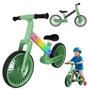 Trike Fix Glow djecji balans bicikl s LED rasvjetom, zeleni