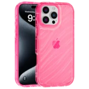 Aurora Wave maska za iPhone 16 Pro - crvena
