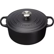 Le Creuset Okrogli lonec Signature premer 20 cm - Črna
