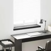 vidaXL Okenski nadstrešek Črna z lesnim vzorcem 60 x 20 x 4,5 cm PVC