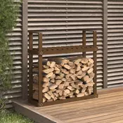 Vidaxl vidaXL Stojalo za drva medeno rjave barve 110x35x108,5 cm borov les