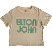 Elton John Retro Text (Sleeve Print) Sand L Ženske Majica