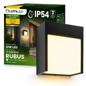 LUMILED Vrtna LED stenska svetilka, zunanja fasadna stenska svetilka, IP54, 12 W, 3000 K, RUBUS