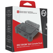 Priključna stanica za punjenje Hyperkin - RetroN S64 Console Dock, siva (Nintendo Switch)