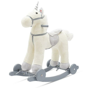 Unicorn Baby Mix bela gugalna igrača z melodijo in kolesi