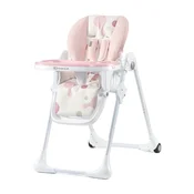 Kinderkraft Stolček za hranjenje Yummy roza