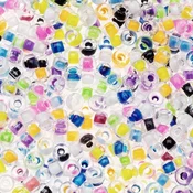 Kašaste perle (seed beads) 4 mm providna boja unutra 4mm šarena