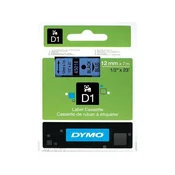 Dymo originalna traka za ispis naljepnica, Dymo, 45016, S0720560, crni ispis/plava pozadina, 7m, 12mm, D1