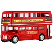 Autobus London crveni dvokatni metal/plastika 12cm na uvlacenje