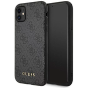Guess GUHCN61G4GFGR iPhone 11 6,1 grey hard case 4G Metal Gold Logo (GUHCN61G4GFGR)