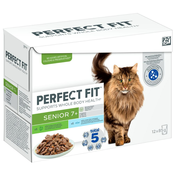 Perfect Fit Senior - Mješovito pakiranje: puretina i morska riba 24 x 85 g