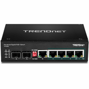 Trendnet TI-PG62 mrežni prekidac Neupravljano Gigabit Ethernet (10/100/1000) Podrška za napajanje putem Etherneta (PoE) Crno