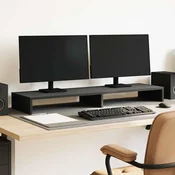 vidaXL Stalak za monitor Crni hrast 100x27x10 cm Konstruirano drvo