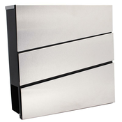 Poštni nabiralnik črn + inox 2