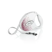 Flexi povodec Glam Splash M pas 5m roza