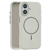 Leather Grip MagSafe maska za iPhone 16 - Siva