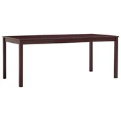 Vidaxl Jedilna miza temno rjava 180x90x73 cm borovina