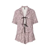 Karl Lagerfeld Kratke hlače za spanje AUTOGRAPH mauve/burgund/črna/bela