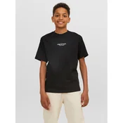 Jack & Jones Junior Majica Vesterbro 12242827 Črna Loose Fit