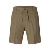SELECTED HOMME Hlače na rob SLHLEROY oliva