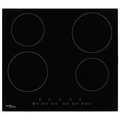 VIDAXL keramična kuhalna plošča s 4 gorilniki na dotik, 6000W