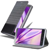 Cadorabo Cadorabo Case, združljiv z Lenovo v sivi črni barvi - zaščitni pokrov z magnetnim zapiranjem, stoječo funkcijo in režo za kartico, (20570020)