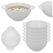 KADAX Skleda 500 ml za juho, boršč, ramen, skleda za bujon, bela, 6 kosov, (5000355832)