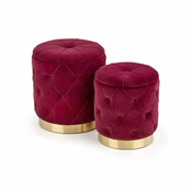 Halmar Stolice POLLY set, burgundy (1p=1kpl)